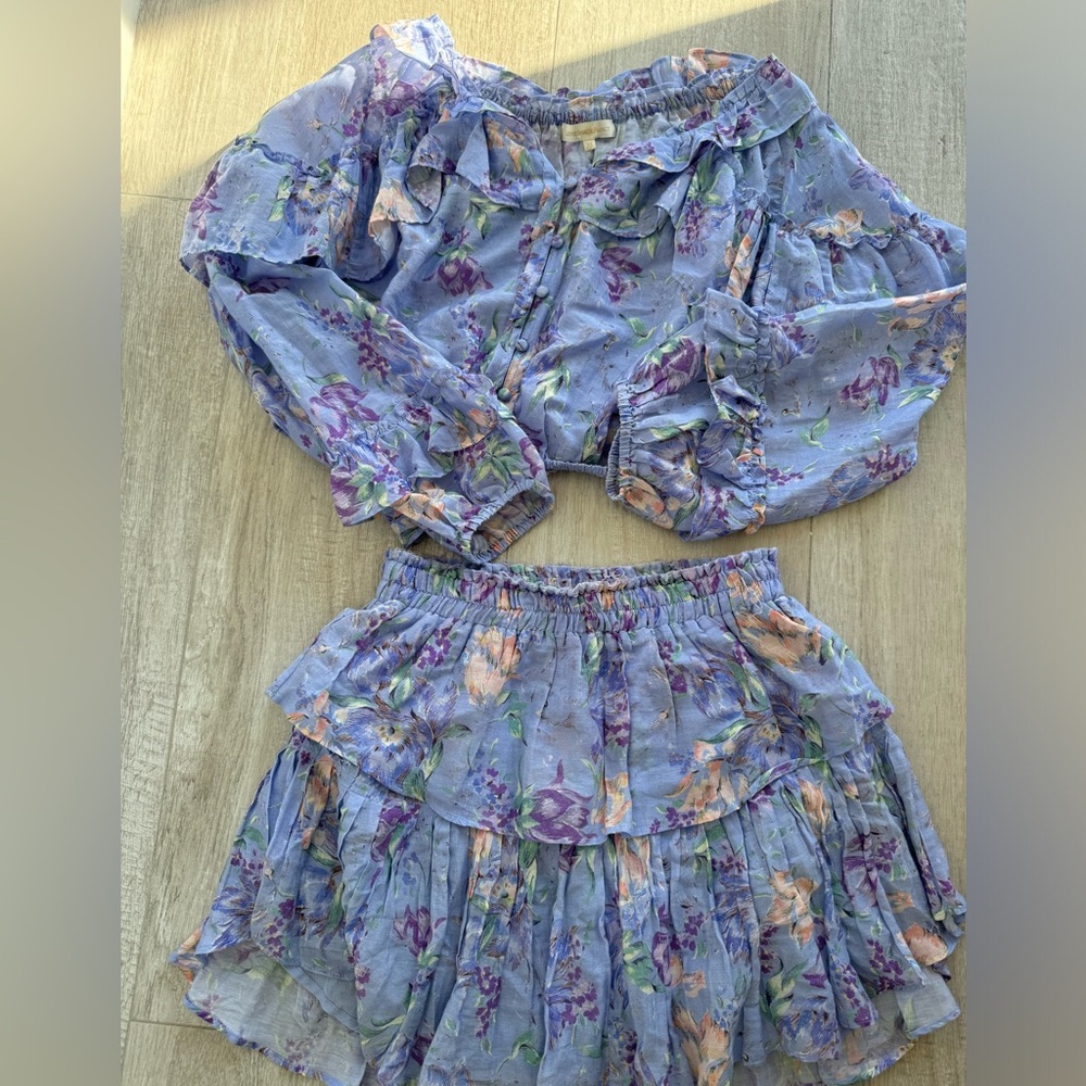 Loveshackfancy floral print skirt set